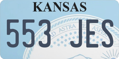 KS license plate 553JES