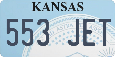 KS license plate 553JET