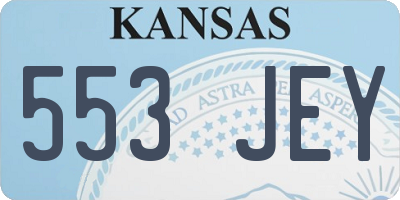 KS license plate 553JEY