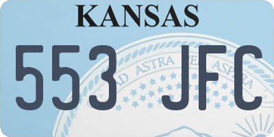 KS license plate 553JFC