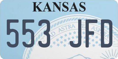 KS license plate 553JFD