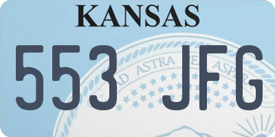 KS license plate 553JFG