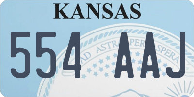 KS license plate 554AAJ