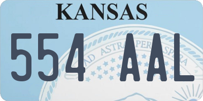 KS license plate 554AAL