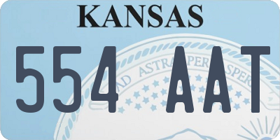 KS license plate 554AAT