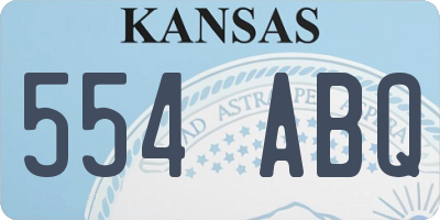 KS license plate 554ABQ