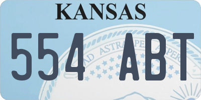 KS license plate 554ABT