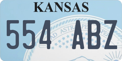 KS license plate 554ABZ