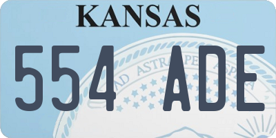 KS license plate 554ADE