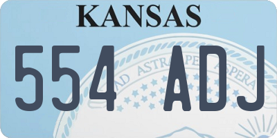 KS license plate 554ADJ