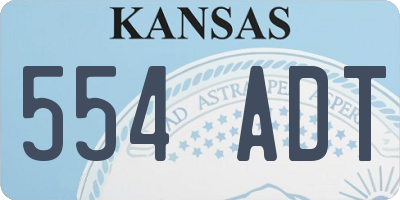 KS license plate 554ADT