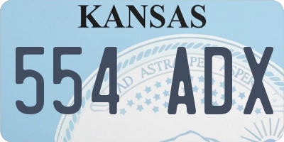 KS license plate 554ADX