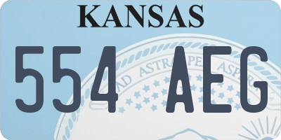 KS license plate 554AEG