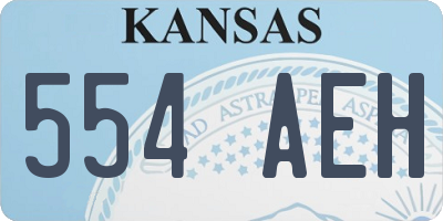 KS license plate 554AEH