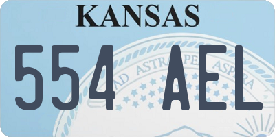 KS license plate 554AEL