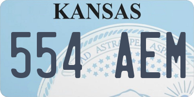 KS license plate 554AEM
