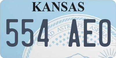 KS license plate 554AEO