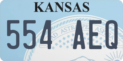 KS license plate 554AEQ