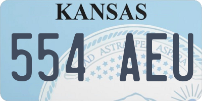 KS license plate 554AEU
