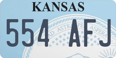 KS license plate 554AFJ