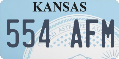 KS license plate 554AFM