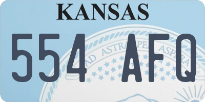 KS license plate 554AFQ