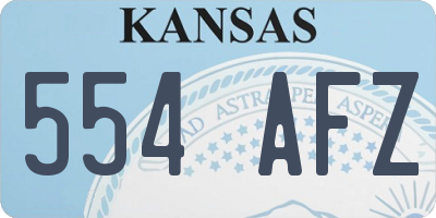 KS license plate 554AFZ