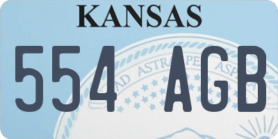 KS license plate 554AGB