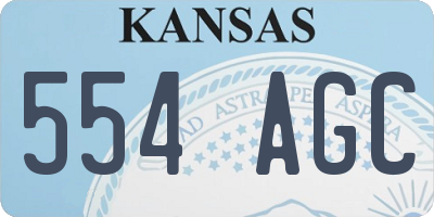 KS license plate 554AGC