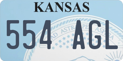 KS license plate 554AGL