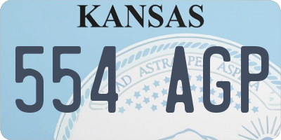 KS license plate 554AGP
