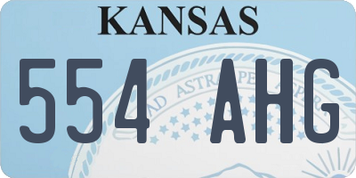 KS license plate 554AHG