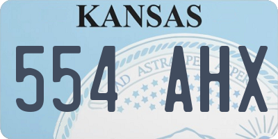 KS license plate 554AHX