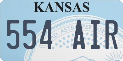KS license plate 554AIR