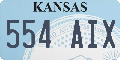 KS license plate 554AIX