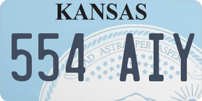 KS license plate 554AIY