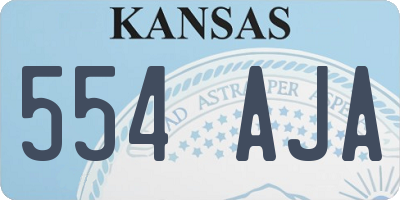 KS license plate 554AJA