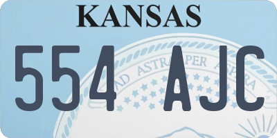 KS license plate 554AJC