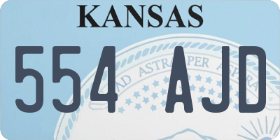 KS license plate 554AJD