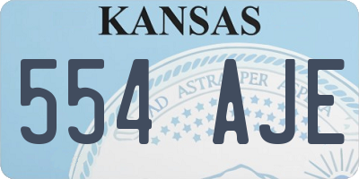 KS license plate 554AJE