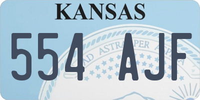 KS license plate 554AJF