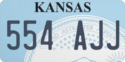 KS license plate 554AJJ