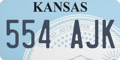 KS license plate 554AJK