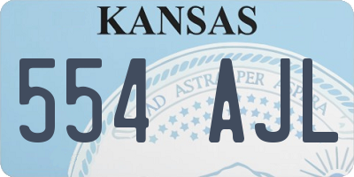 KS license plate 554AJL