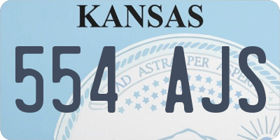 KS license plate 554AJS