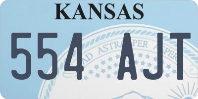 KS license plate 554AJT