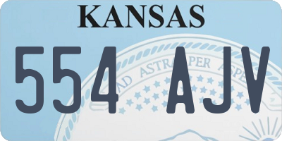 KS license plate 554AJV