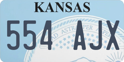 KS license plate 554AJX