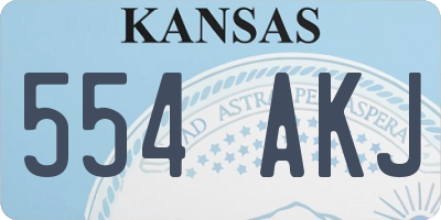 KS license plate 554AKJ