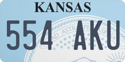 KS license plate 554AKU